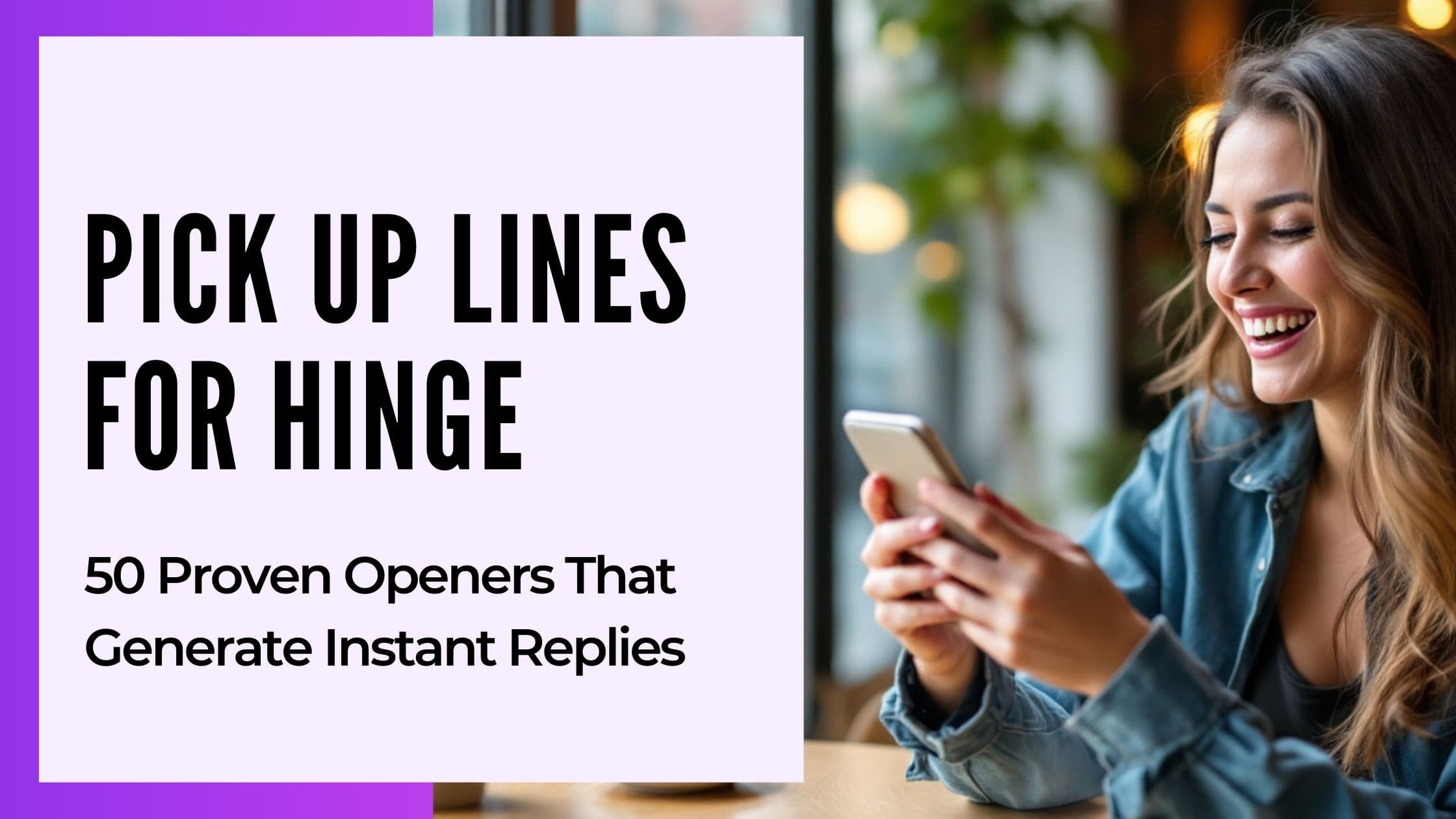 Cover Image for Hinge Pick Up Lines: 105+ Proven Openers That Generate Instant Replies
